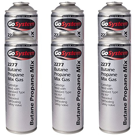 GoSystem 2277 Butane Propane 70:30 Mix Gas Cartridge 277g 482ml - 6 Pack