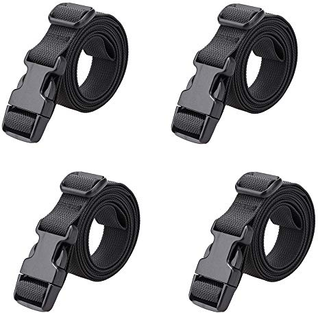 MAGARROW 78 x 1 Strap Buckle Packing Straps Adjustable 1-Inch Belt (Black (4-PCS))
