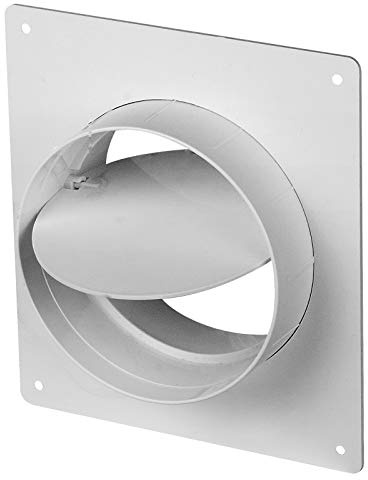 FBA Wandflansch Rückstauklappe Montageplatte Lüftungsrohr Rohr Lüftung Kunststoff - VONLIS® Ø 125 mm