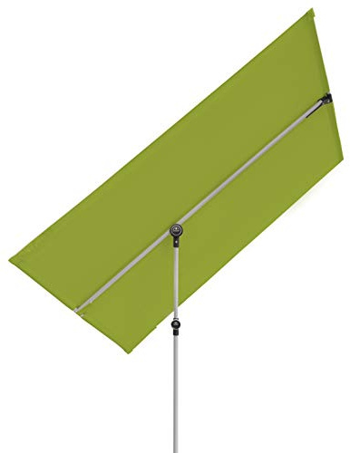 Doppler Parasol rectangular para balcón activo, ideal para el balcón, 180 x 130 cm, verde, 180x130