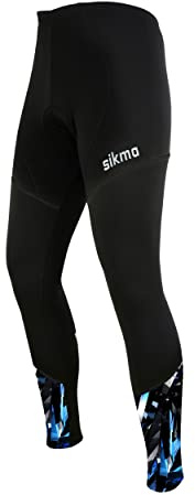 S Sikma Herren Radhose Winter Thermo Gepolsterte Hose Legging Biking Pant Bottom