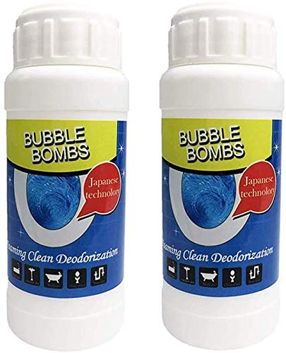 Deodorante per dragaggio di tubi, Detergente per Lavandini e Scarichi, Bombe a bolle per WC da cucina Schiuma per pulizia rapida Lavaggio e drenaggio di agenti detergenti (2 PCS)