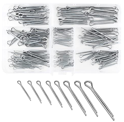 Splinte Set Splinte Sortiment mit Sortimentskasten 160Stk Edelstahl M1.5 M2 M2.5 Sicherungssplinte Set in 8 verschiedenen Größen für Autos Wohnmobile Gartengeräte