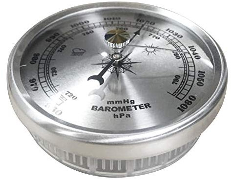 Samnuerly Tragbare Wandbehang Metall Barometer Thermometer Hygrometer Luftdruck Atmosph?rische Wetterstation