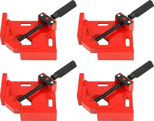 Juego de 4 escuadras sargento en angulo para soldar esquinas (compatible con metales), 68 mm
