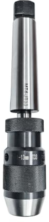 ATNVIDSG Keyless Drill Chuck MT4 Morse Taper Mount,Lathe Milling and Drilling Machine 3-Jaw for Portable Drills,Bench Drills,Milling Machines,Lathes,Etc.Adjustable 1/32-1/2 (1mm-13mm)