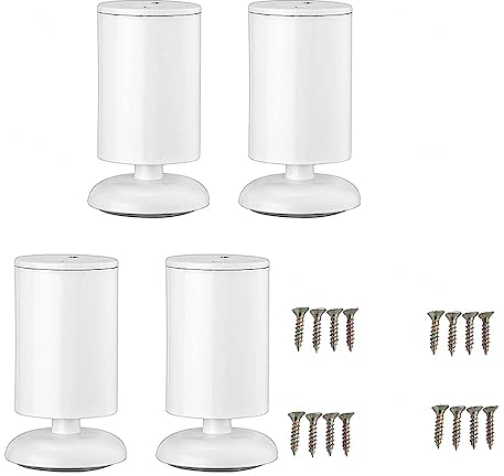 Set mit 4 Ersatz-Sofabeinen, Möbelbeinen, verstellbaren Tischbeinen, Höhenverstellern, verstellbaren Möbelfüßen aus Gummi, weiß-6 cm (2,3 Zoll) (weiß 18 cm (7,1 Zoll))