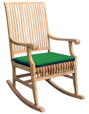 Teako Design Sitzauflage 48 cm x 45 cm für Stuhl Cremona/Como, Stuhlkissen, Sitzkissen Outdoor, Sitzauflagen Gartenmöbel, Multifunktionale Sitzkissen, Hochlehner Sitzauflagen (Grün)