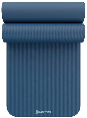 Hop-Sport Gymnastikmatte 190 x 60 cm x 1,5 cm, Sportmatte - gelenkschonend & rutschfest, Fitnessmatte aus NBR-Schaumstoff + Tragegurt
