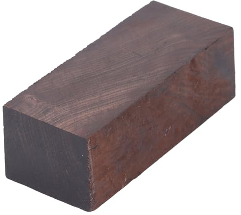 Holzschnitzblock, DIY Rechteckiger Holzblock Ebenholzrohling Zarte Farbe Ebenholzblock Holzrohlinge für Heimwerker-Instrumente Briefbeschwerer mit Griff