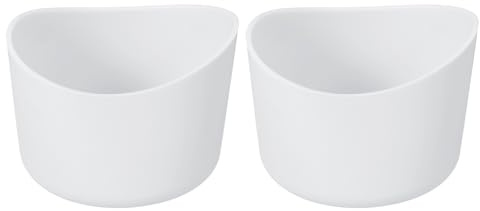 QUARKZMAN 2pcs Funda Protectora de Silicona para Botellas de Agua de 12-24 oz, Cubierta de Silicona Antideslizante para la Base de la Botella, Blanco