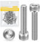 Viti a testa cilindrica M6 x 35 mm con esagono incassato, 20 pezzi, Caianwin DIN 912 in acciaio inox (A2 V2A) per macchine industriali, veicoli a motore, edilizia