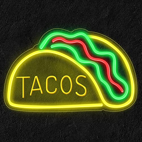 Tacos Restaurant LED Neon Schild Leuchtschild Home Wanddekoration Coffee Shop Bar Sorbet Dekoration personalisiertes Geschenk Willkommensschild