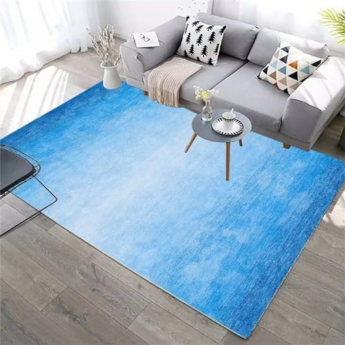 RUGMRZ Outdoorteppiche Flickenteppich Waschbar Blauer Teppich Jungenzimmer Teppich rechteckig Wohnzimmer großer Teppich nicht verblassen Teppich Quadratisch 200X260CM