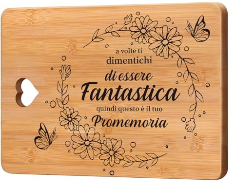 Regalo Donna, Idee Regali Donna 2026, Regalo Rappresentante di Classe Donne, Tagliere di Bambù, Regali Inspiranti per Migliori Amica, Sorelle, Colleghi Mamma.