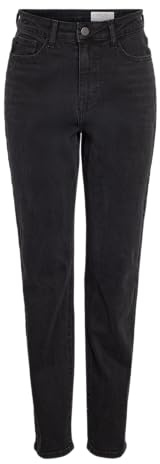 Nmdaisy Hw Mom Fit Jean Black Fwd Noos, Svart denim, 29W / 32L