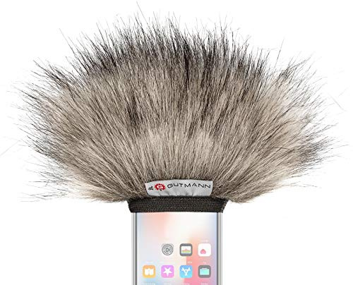 Gutmann Mikrofon Windschutz Fell für iPhone 16/16 Plus / 16 Pro / 16 Pro Max Lynx Handgefertigt in Deutschland