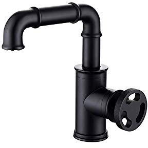 Vintage Antique Faucet, Creative Steampunk Industrial Bronze Tap, Single Lever Antique Brass Mixer Tap, Kitchen Bathroom Hotel Basin Faucet,A