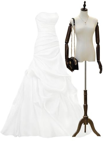 schneiderpuppe Schneiderpuppe Schaufensterpuppe Damenbüste Weiblich, Höhe Verstellbar 120cm-182cm Männchenkörper Schneiderbüste Mit Holz Arme Für Kleid Schmuck Display for Clothing Shop Dresses(Brown,