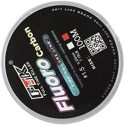 Línea de pesca de fluorocarbono de 100 m, línea líder suave prácticamente invisible para una mejor tasa de mordida (1.5-0.20mm-3.2 kg blanco)