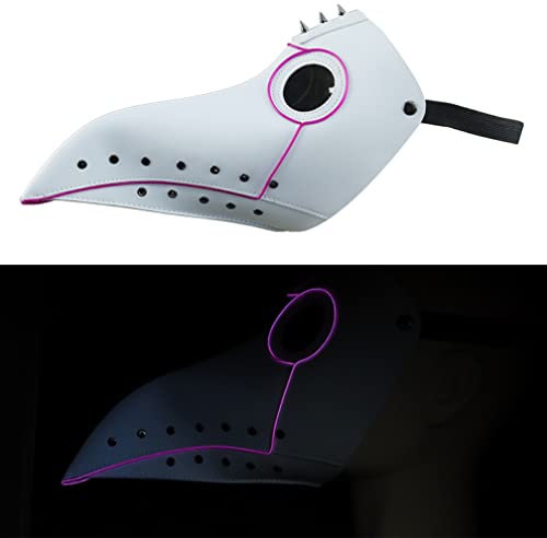 CGZWFERA-Hworks Steam Punk Schnabelmaske PU Leder Half Face Cover Halloween Cosplay Prop