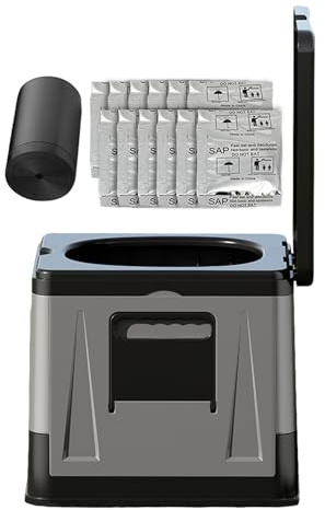 Vhjlfig Tragbare Camping Toilette - Tragbare Klapptoilette Für Unterwegs | Faltbarer Sitz Leichter Toilettenstuhl Für Auto Camping Zuhause Reisen