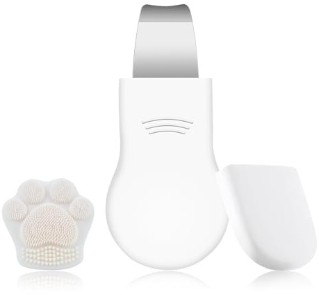 Blackhead Remover Tools, Silicone Face Scraper for Deep Cleansing, Dual-Head Skin Scrubber Face Spatula, Nose Blackhead Remover, Skin Care Tool for Women and Men (Off-White)