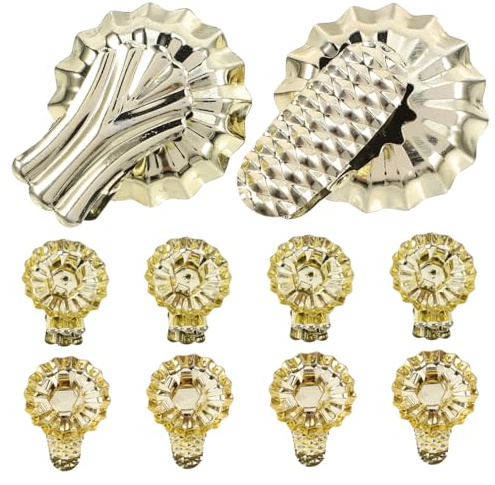 HOOTNEE 20 Stück Teiliges Metall-kerzenhalter Anclipsen Goldfarbene Teelichthalterclips für Weihnachtsbaum Stabile C Wellenklammern für Weihnachtsdeko Party und Festliche Kerzenständer