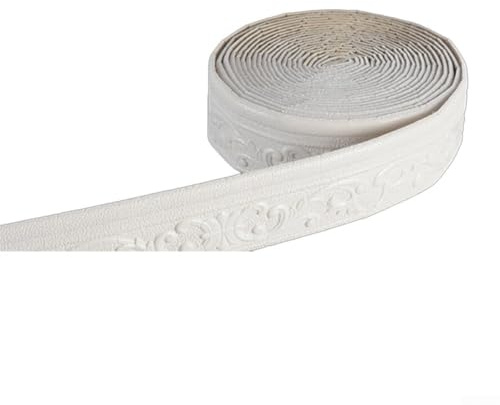 HanOaki Bordes de papel pintado, borde de rodapiés, 10 m x 8 cm x 5 mm, cubiertas de zócalo, borde de línea anticolisión borde pared (blanco)