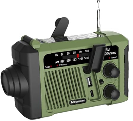 Radioz Solaire,1800MA Radio A Pile Survie,Radio Portable Urgence,Radio Manivellez Solaire,Radio Portable A Manivelle Pour Utilisation En Extérieur,Camping,Urgences,SOS Production D'énergie A Manivelle