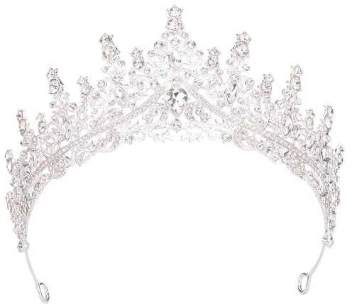 Crown Women's, Tiara Wedding Adult Tiara Silver Princess Crown Girls Bridal Crown Crystal Crown Tiara for Birthday, Rhinestone Crown, for Women, Girls, Carnival, Wedding, Birthday Party