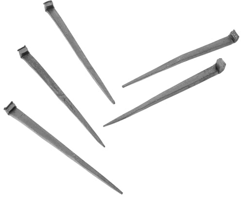 SHINEOFI Chiodi per Legno 10 Cm Curva 5 Pezzi, Accessori per Modellini di Barche in Legno, Viti per Terrazze Esterne, Chiodini Resistenti per Lavori Artigianali e Costruzione Navale