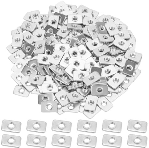 GOMAKERER 200 tuercas deslizantes planas M5, tuercas en T de cabeza de martillo, tuercas deslizantes con ranura en T, serie 2020, accesorios de tuerca de acero al carbono para enrutador CNC, impresora