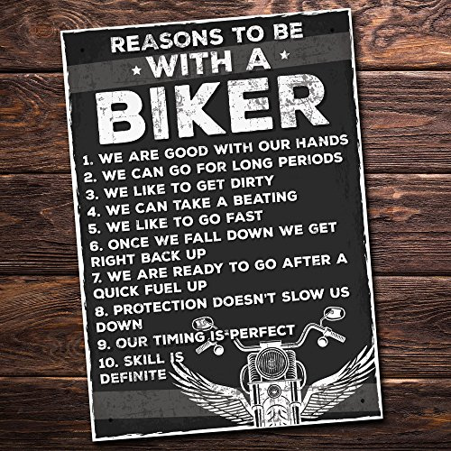 Red Ocean MotorBike Biker Son Dad Grandad Gifts Hanging Plaque Novelty Man Cave Shed Sign Gifts For Men