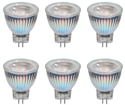 Edearkar MR11 LED Bulbs (6 Pack) 3W 12V GU4 Base 3000K Warm White MR11 GU4 LED Bulbs 50W Halogen Replacement Recessed Spotlight Track Light Landscape Light