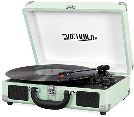 Victrola Bluetooth Suitcase Record Player with 3-Speed Turntable