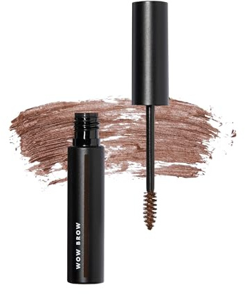 e.l.f., WOW Brow Gel, volumisierend, aufbaubar, Wachs-Gel-Hybrid, erzeugt volle, voluminöse Augenbrauen, hält Augenbrauenhaare an Ort und Stelle, Brünette, mit Fasern angereichert, 3,4 g