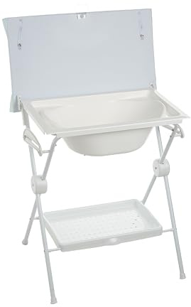 PLASTIMYR LEA | Bañera Cambiador Bebé Plegable (Búho Menta 85x63x96cm) | Bañera Plegable Bebé Viaje · Con Bandeja Organizadora y Patas Antideslizantes · Segura y Compacta