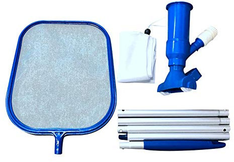 Kitabetty Poolskimmer Netz, Schwerlast Pool Skimmer Netz Fine Mesh Skimming Poolnetz, Professioneller Netzblatt-Skimmer mit abnehmbarem Pol, zur Reinigung von Schwimmbad, Gartenteich