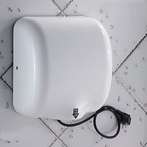 Asciugamani elettrico, Asciugamani automatico a induzione, Asciugamani elettrico in acciaio inossidabile, Asciugamani elettrico per bagno/WC, Asciugamani elettrico professionale, 1200W,White