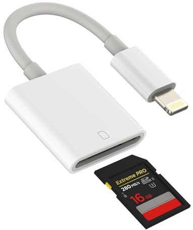 Lector de tarjetas SD para cámara de iPhone, adaptador Lightning para Apple MFI, accesorios certificados para 11 12 13 14 Pro Max X XS XR 8 7 6 Plus SE para iPad Air Mini 2020 Adaptador de visor de