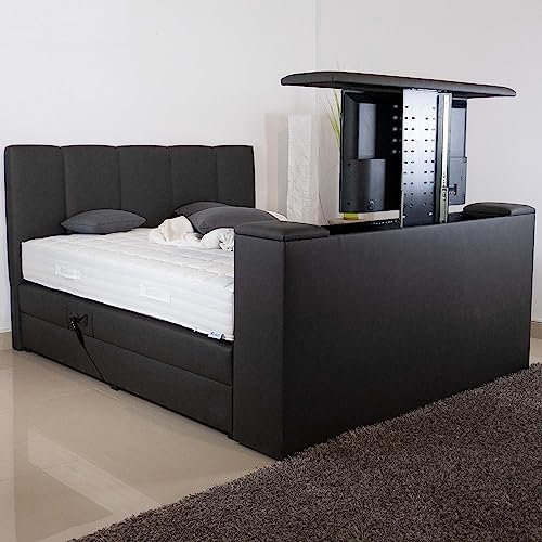 PAARA Boxspringbett Chicago mit TV-Lift | Motorverstellung | Komplettset - Made in Germany (Farbe und Härtegrad (H2 - H4) frei wählbar - Bitte nach Bestellung per Nachricht mitteilen, 200 x 220 cm)