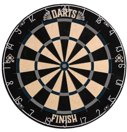 Home Deluxe - Dartscheibe Finish - Maße: 45 x 45 x 4 cm, inkl. 6 Darpfeilen und Aufhängung I Dartboard Wurfscheibe Dartpfeile