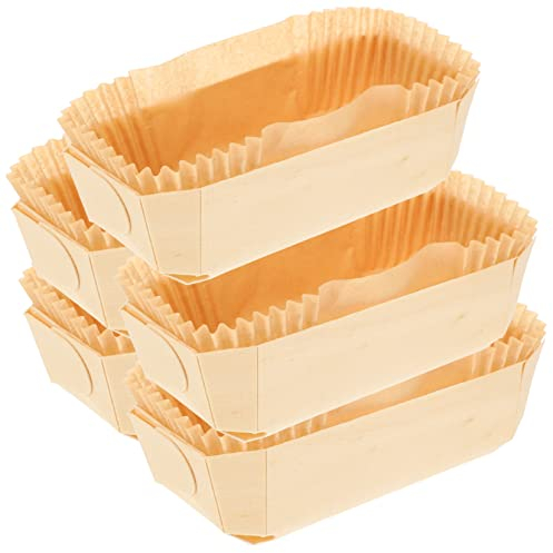 HEMOTON 1 Jeu Bac à Papier En Bois Gâteau En Bois Moule à Pain Pratique Plat De Cuisson Carré Moule De Boulangerie Plateau En Bois Plat De Cuisson En Bois Plateaux En Bois Pain Grillé Four