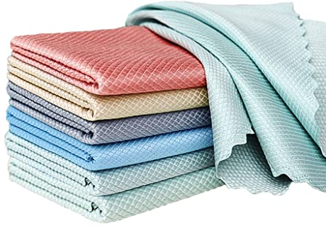 KOINEN Fish Scale Cleaning Cloths,Multipurpose Microfiber 5-pack Of Microfiber Fish Scale Cleaning Cloths,Trace-free,Multi-purpose Cleaning Cloth,40X60CM (Color:5pcs,Size:40X60CM)