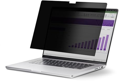StarTech.com 14-inch MacBook Pro 21/23 Laptop Privacy Screen, Removable and Reversible Anti-Glare Blue Light Filter, Magnetic