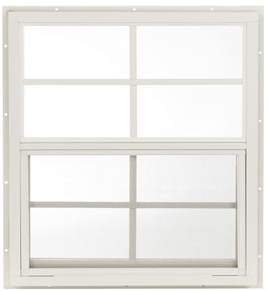 Shed Windows 24x27 (1-Pack) | Sliding Windows with Tempered Glass & Screens | J-Lap Install, White Aluminum Frames for Sheds, Chicken Coops & Playhouses