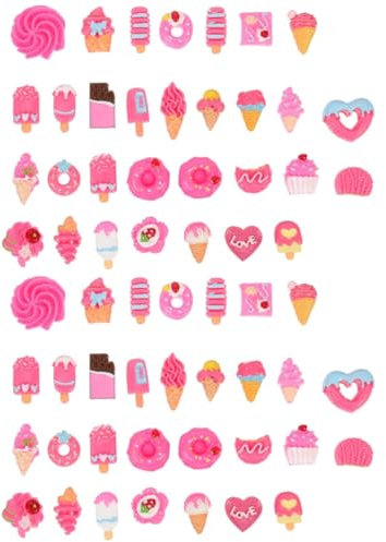 TOYANDONA 60 STK DIY Zubehör Bastelbedarf Zubehör Für Telefongehäuse Mini- Kuchen Verzieren Ohrringe Rosa Essenszauber Handy-zubehör Handwerk Harz Lebensmittel Maniküre