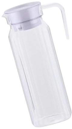 Fenteer Caraffa Trasparente per Bevande Fredde E Calde - Contenitore Elegante per tè E caffè, 1.1 l