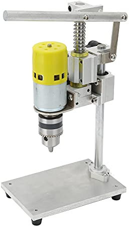 Tbest Perceuses à Colonne, Perceuse à Colonne Mini Petite Machine de Forage d'établi Ménage Bricolage Mandrin 1,5x10mm Prise AC 110-240VUS (Prise UE)